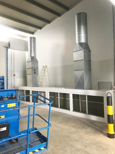 Spray booth equipment installed in Ghana